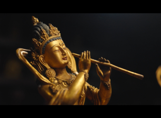 李巍收藏的金铜佛像。 李巍收藏的金铜佛像。