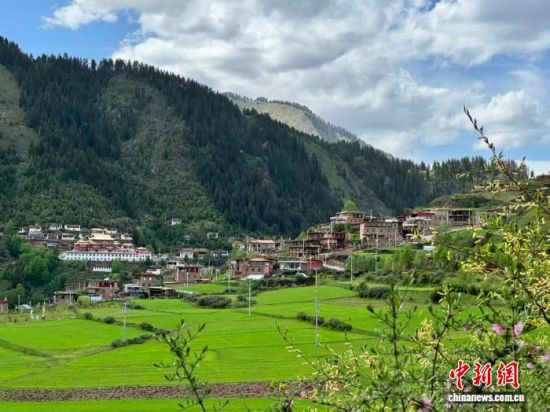 资料图为果洛州班玛县王柔村。 青海省住房和城乡建设厅供图 资料图为果洛州班玛县王柔村。 青海省住房和城乡建设厅供图