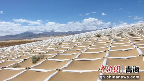 图为项目现场。茫崖市融媒体中心 供图 图为项目现场。茫崖市融媒体中心 供图