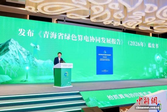 图为《青海省绿色算电协同发展报告》(2026年)蓝皮书发布现场。李隽 摄 图为《青海省绿色算电协同发展报告》(2026年)蓝皮书发布现场。李隽 摄