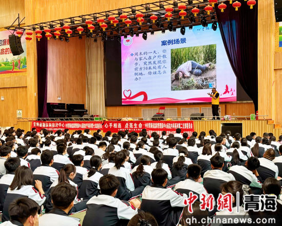 图为讲解急救知识。祁绣娟 摄 图为讲解急救知识。祁绣娟 摄