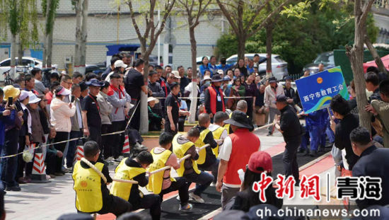 图为职工拔河比赛。 西宁市总工会 供图 图为职工拔河比赛。 西宁市总工会 供图