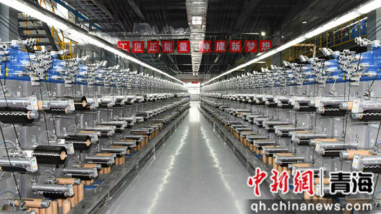资料图为中复神鹰碳纤维西宁有限公司碳纤维生产车间。 张瀚文摄 资料图为中复神鹰碳纤维西宁有限公司碳纤维生产车间。 张瀚文摄